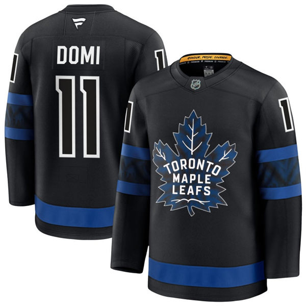 Men's Toronto Maple Leafs x drew house #11 Max Domi Fanatics Black Alternate Reversible Next Gen Jersey